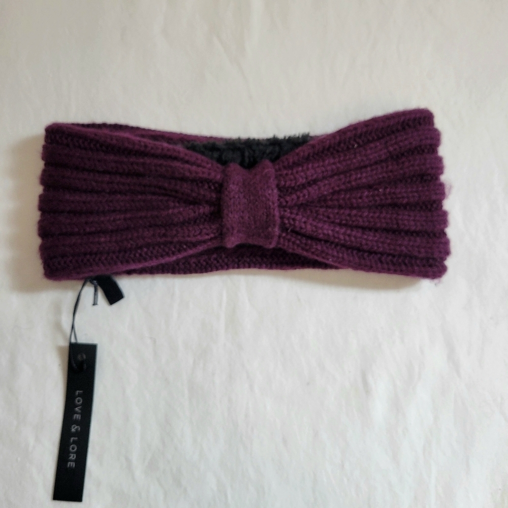 Love & Lore Alpaca Headband Ear Warmers Purple Athleisure Outdoor Warm‎ Winter